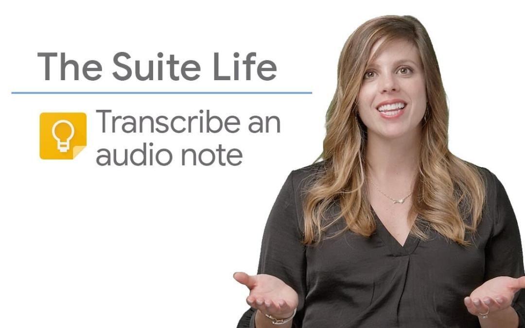 Transcrire une note audio sur Google Keep